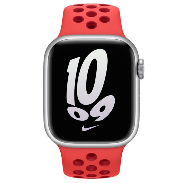 Apple Bracelet Nike Sport Apple Watch Series 1 t/m 9 / SE (38/40/41 mm) | Series 10 / 11 (42 mm) - Bright Crimson / Gym Red