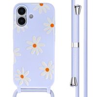 imoshion Coque design en silicone avec cordon Apple iPhone 17 - Lila Flower Distance
