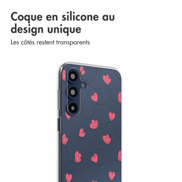 imoshion Coque design pour Samsung Galaxy A16 - Dusty Rose Connected Hearts