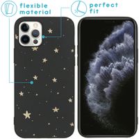 imoshion Coque Design iPhone 12 (Pro) - Etoiles / Noir