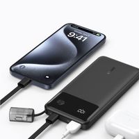 Anker Powerbank - 10.000 mAh - 22,5 Watts - USB-A + USB-C - Noir