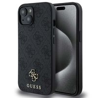 Guess Coque 4G Metal Logo MagSafe iPhone 15 - Noir