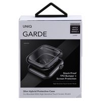 Uniq Garde Coque Hybride Apple Watch avec protection d'écran Apple Watch 4-6 / SE - 44 mm - Smoked (Tinted Grey)