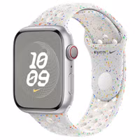 Apple Bracelet Nike Sport Apple Watch Series 1 t/m 11 / SE / Ultra (44/45/46/49 mm) - Taille M/L - Pure Platinum