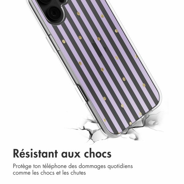 imoshion Coque Design Apple iPhone 16 - Sparkle Lines Lavender