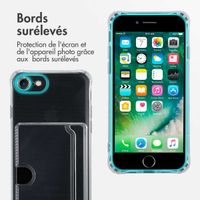 imoshion Coque silicone avec porte-cartes Apple iPhone SE (2022 / 2020) / 8 / 7 - Transparent