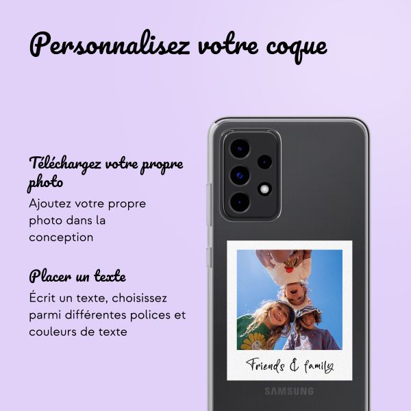 Coque personnalisée avec polaroid Samsung Galaxy A52(s) (5G/4G) - Transparent