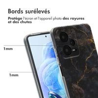 imoshion Coque Design Xiaomi Redmi Note 12 Pro - Black Marble