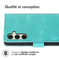 imoshion Etui de télephone portefeuille avec cordon Samsung Galaxy S24 / S25 - Turquoise