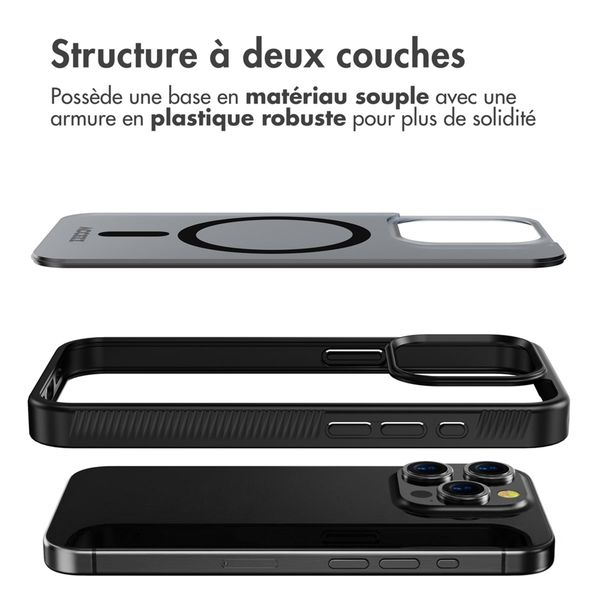 Accezz Coque Givrée Robuste avec MagSafe Apple iPhone 15 Pro - Noir