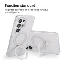 Accezz Coque Ring Stand avec MagSafe Samsung Galaxy S26 Ultra - Transparent