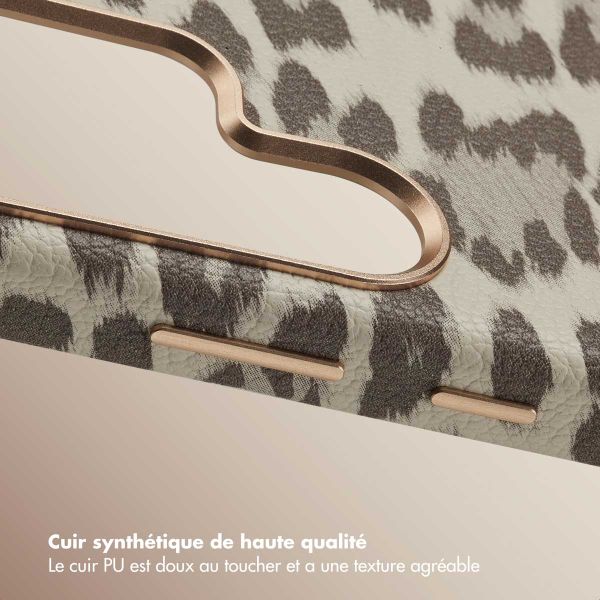 Selencia Coque Sabi imprimé panthère avec MagSafe Samsung Galaxy S25 Ultra - Soft Ivory