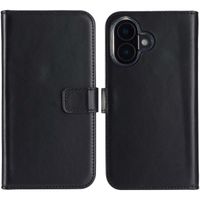 Selencia Étui portefeuille en cuir véritable Apple iPhone 16 - Noir