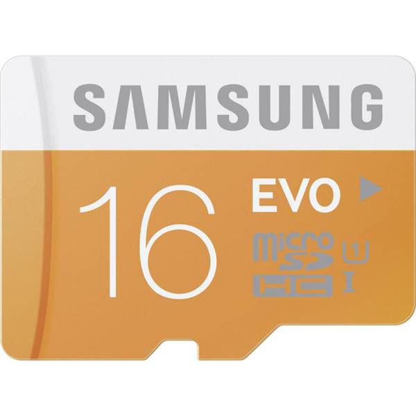 Samsung EVO Plus microSDHC 16 Go de classe 10 + adaptateur