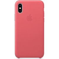 Apple Coque Leather iPhone Xs - Peony Pink