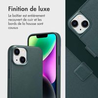 Accezz Étui de téléphone portefeuille en cuir 2-en-1 avec MagSafe Apple iPhone 14 - Cedar Green