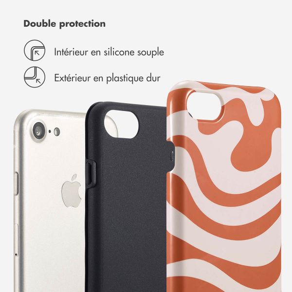 Selencia Coque arrière Vivid Apple iPhone SE (2022 / 2020) / 8 / 7 / 6(s) - Dream Swirl Orange