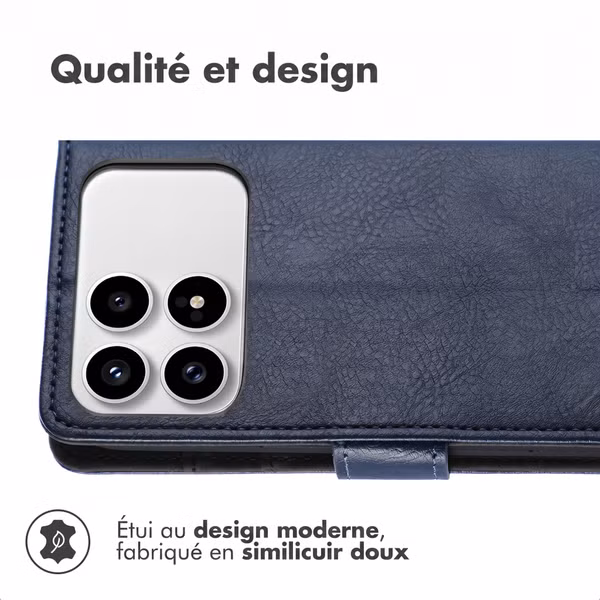 imoshion Étui de télephone portefeuille de luxe Xiaomi Poco F8 Pro - Bleu foncé