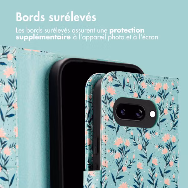 imoshion Étui de télephone portefeuille Design Google Pixel 9A - Blue Flowers