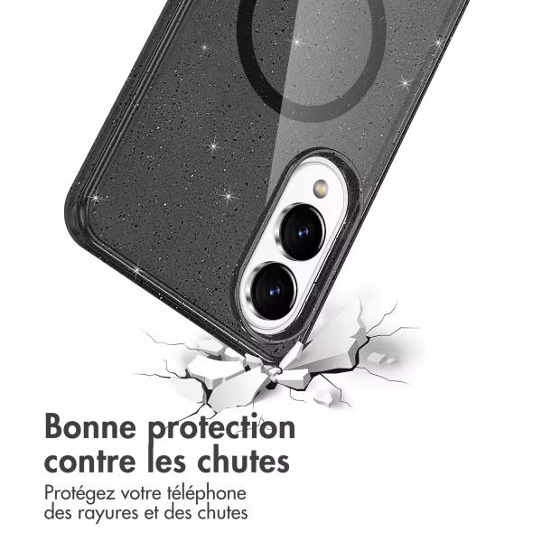 imoshion Coque Pailletée avec MagSafe Samsung Galaxy S25 Edge - Noir