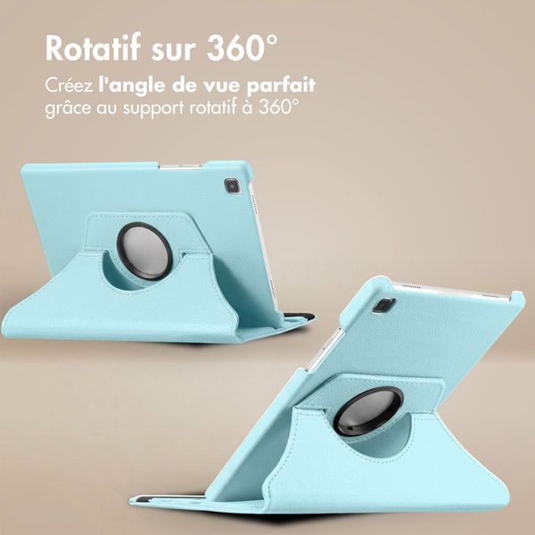 imoshion Coque tablette rotatif à 360° Samsung Galaxy Tab S6 Lite (2020/2022/2024)  - Bleu clair
