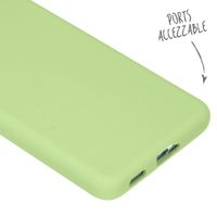 Accezz Coque Liquid Silicone Samsung Galaxy S21 Plus - Vert