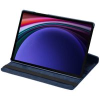 imoshion Coque tablette rotatif à 360° Samsung Galaxy Tab S10 Ultra / Tab S9 Ultra - Bleu foncé