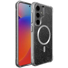 imoshion Coque arrière transparente Pailletée avec MagSafe Samsung Galaxy S25 Plus - Argent