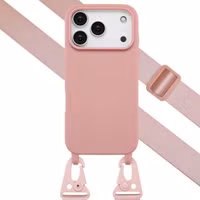 Selencia Coque silicone avec cordon amovible Apple iPhone 17 Pro - Sand Pink