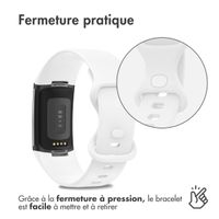 imoshion Bracelet en silicone Fitbit Charge 5 / Charge 6 - Taille L - Blanc