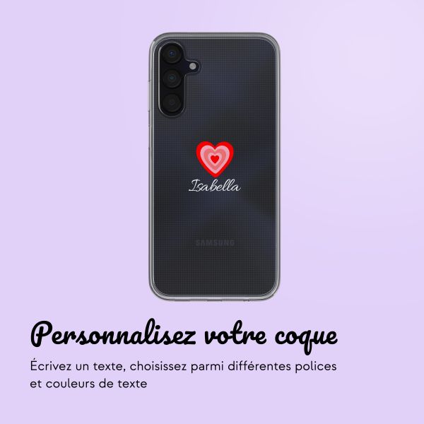 Coque personnalisée avec un cœur Samsung Galaxy A15 - Transparent