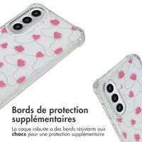 imoshion Coque Design avec cordon Samsung Galaxy A56 - Dusty Rose Connected Hearts