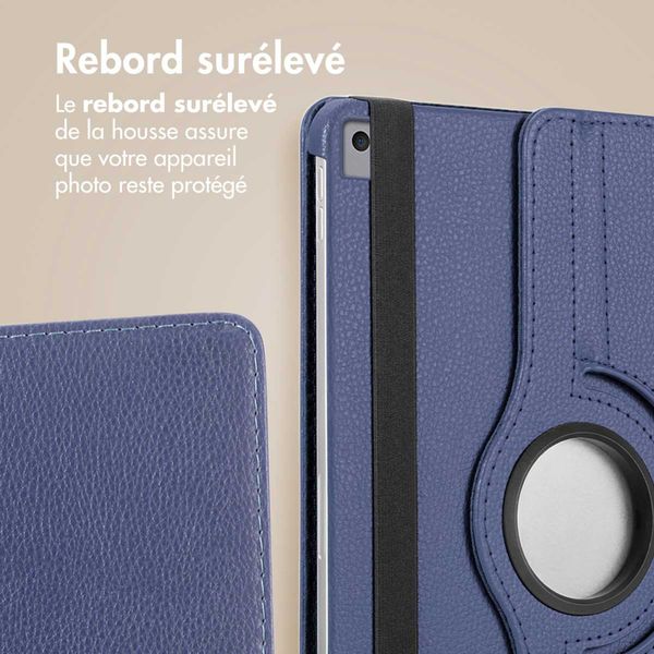 imoshion Coque tablette rotatif à 360° Apple iPad 9 (2021) 10.2 pouces / iPad 8 (2020) 10.2 pouces / iPad 7 (2019) 10.2 pouces - Bleu foncé