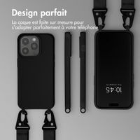 Selencia Coque silicone avec cordon amovible Apple iPhone 15 Pro - Noir