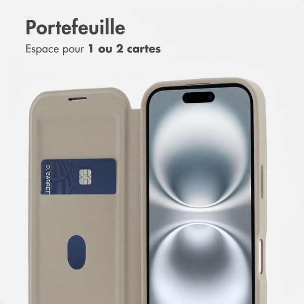 imoshion Bookcase transparente avec MagSafe Apple iPhone 16 - Beige