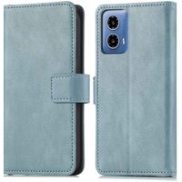 imoshion Étui de téléphone portefeuille Luxe pour Motorola Moto G34 - Bleu clair