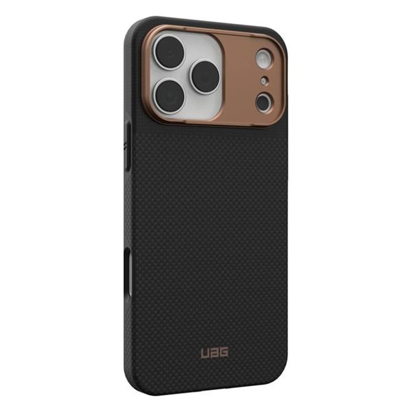 UAG Coque arrière Fibr Armr MagSafe Kevlar Apple iPhone 17 Pro Max - Graphite / Bronze