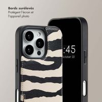 Selencia Coque de télephone Nova avec cordon et porte-cartes Apple iPhone 16 Pro Max - Zazzy Zebra