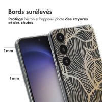 imoshion Coque Design Samsung Galaxy S24 Plus - Golden Leaves Transparent