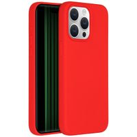 Accezz Coque Liquid Silicone avec MagSafe iPhone 15 Pro Max - Rouge