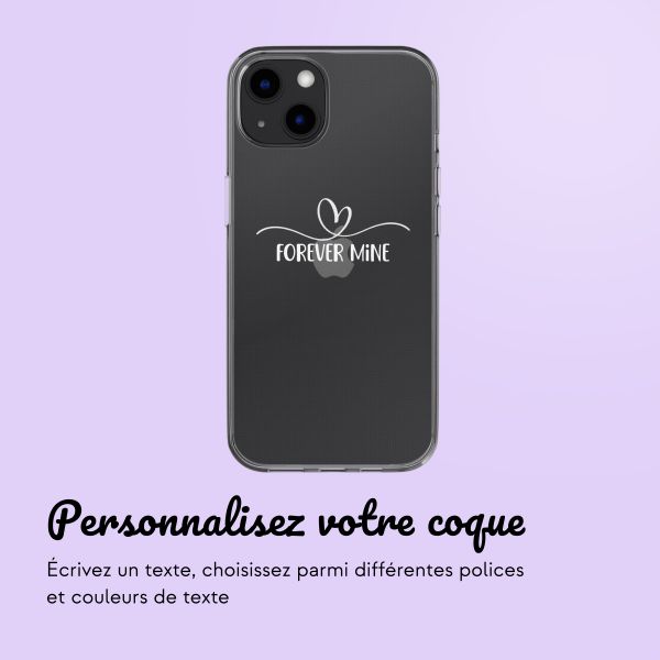 Coque personnalisée avec un cœur élégant iPhone 13 - Transparent