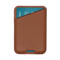 Accezz Leather Cardholder MagSafe - Porte-cartes avec MagSafe - Sienna Brown