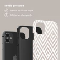 Selencia Coque arrière Vivid Tough iPhone 11 - Beige Zigzag