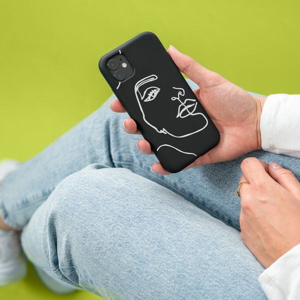 imoshion Coque Design Samsung Galaxy A41 - Line Art Woman White