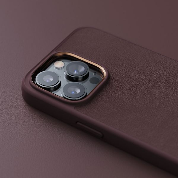 Njorð Collections Coque en cuir véritable iPhone 14 Pro Max - Brown