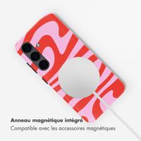 Selencia Coque arrière Vivid avec MagSafe Samsung Galaxy S24 - Dream Swirl Pink