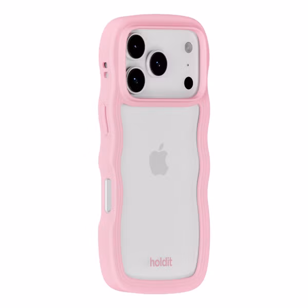 Holdit Coque Wavy Apple iPhone 17 Pro - Transparent / Pink