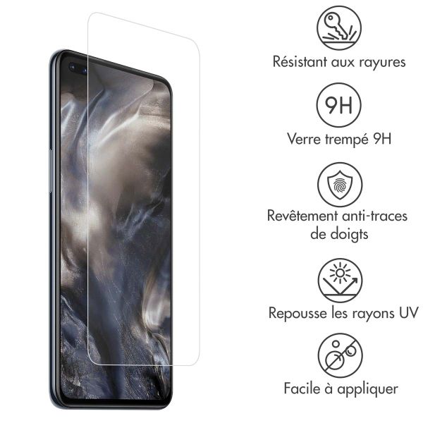 Accezz Protection d'écran en verre trempé OnePlus Nord