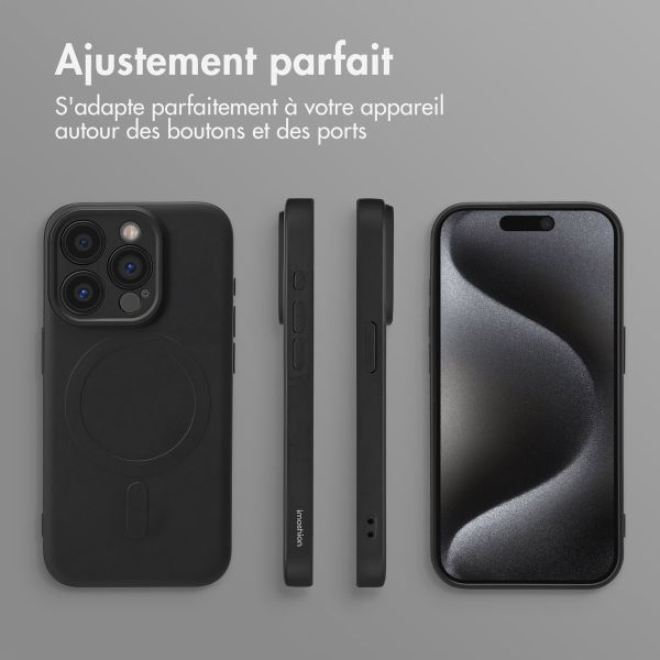 imoshion Coque Couleur avec MagSafe Apple iPhone 15 Pro - Noir
