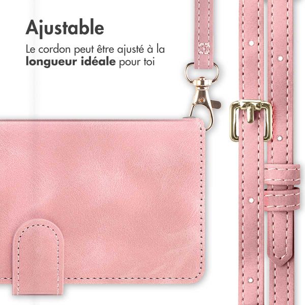 imoshion Etui de téléphone portefeuille avec cordon Samsung Galaxy S21 FE - Rose